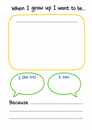 "When I Grow Up" Worksheet | Grade 1 Essential