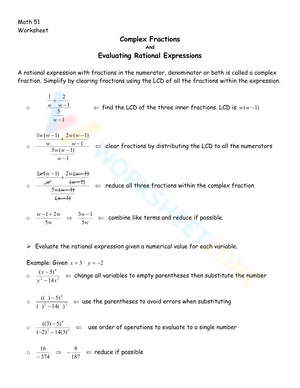 Free Complex Fractions Worksheet Collection for Kids
