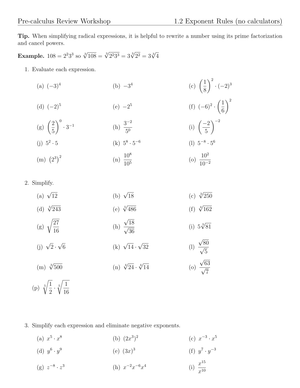 Mastering Exponent Rules Worksheet