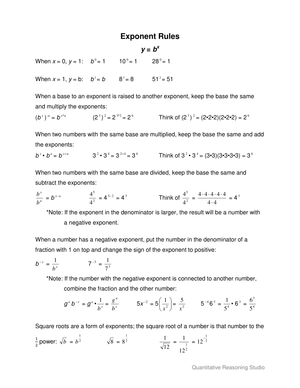 Exponent Rules Practice: Advanced