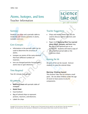 Understanding Atoms, Isotopes, and Ions