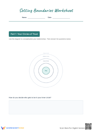Personal Boundaries Worksheet