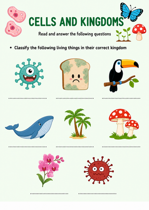 Essential Kingdom Classification Worksheet | Grade 10