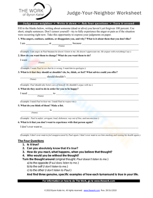 Social Skills Worksheet: Judge Your Neighbor