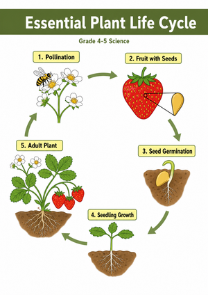 Essential Plant Life Cycle Diagram | Grade 4-5 Science
