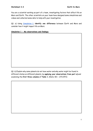 Updated Escape Velocity Science Worksheet