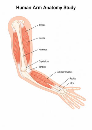 Grade 7 Human Arm Anatomy — Printable No-Prep Worksheet