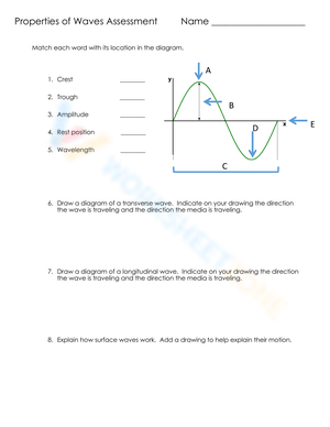 Test Your Knowledge: Properties of Waves Assessment