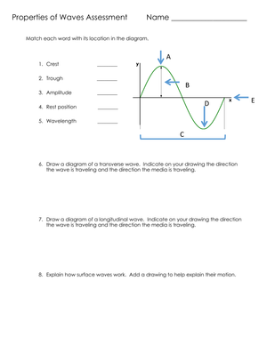 Test Your Knowledge: Properties of Waves Assessment