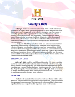 Updated Liberty's Kids History Worksheets
