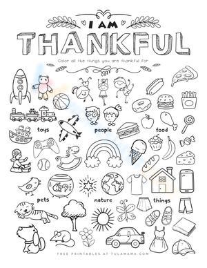 Thankful Coloring Page | Gratitude Activity