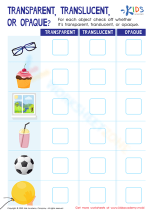 Transparency: Transparent, Translucent, Opaque