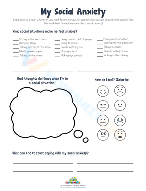 Understanding My Social Anxiety Worksheet