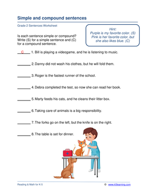 Sentence Construction Worksheet