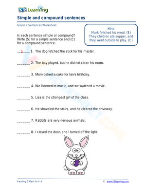 Advanced Sentence Structure Worksheet