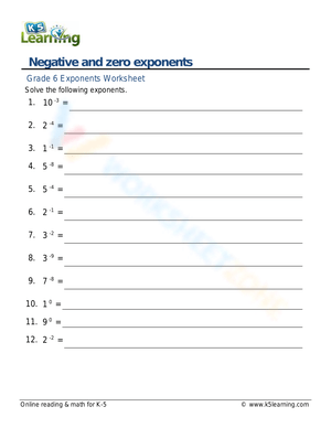 Negative and Zero Exponents: Math