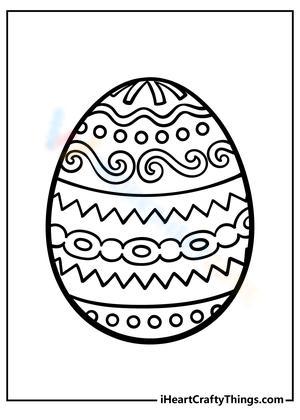 Easter Egg with Patterns