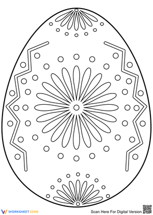 Easter Egg Floral Ornament