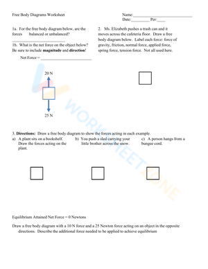 Free Body Diagram Answers