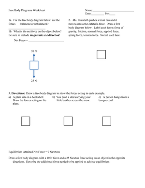 Free Body Diagram Answers