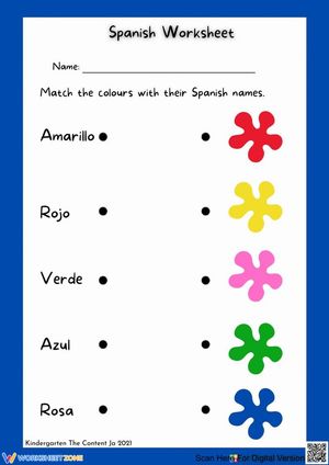 Spanish Colors Worksheet