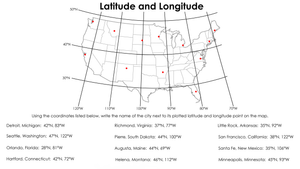 USA Latitude and Longitude Practice