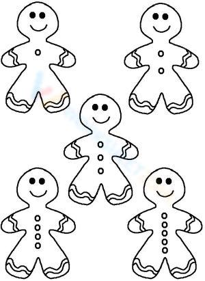 5 Gingerbread Men Worksheet