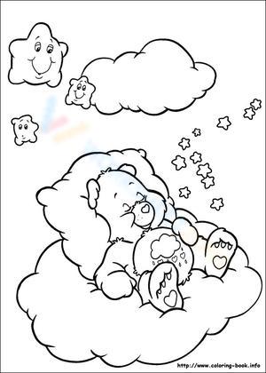 Care Bear on Cloud Worksheet