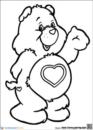 Care Bears Love-a-lot Heart Coloring Page