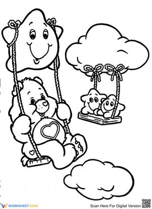 Care Bear Fun: Activity Sheet for Young Learners