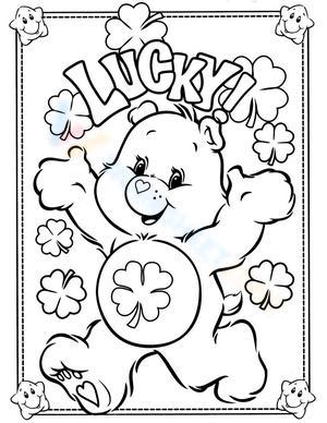 Lucky Care Bear Worksheet for Kids