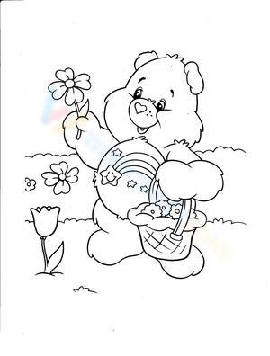 Delightful Bear Picking Flowers Activity Sheet
