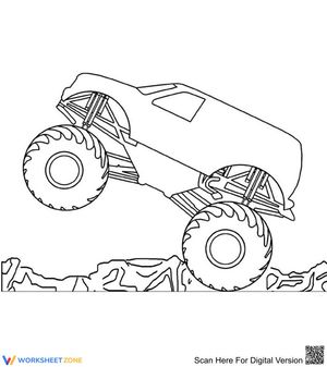 Easy Monster Truck Fun Activity Sheet
