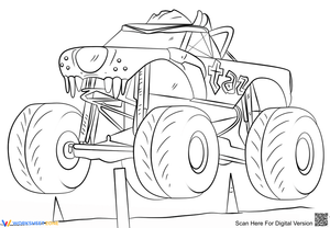 Taz Monster Truck Fun Activity Sheet
