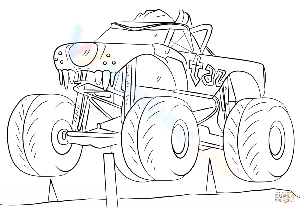 Taz Monster Truck Fun Activity Sheet