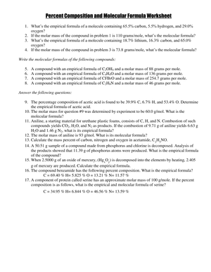 Discover Empirical and Molecular Formulas