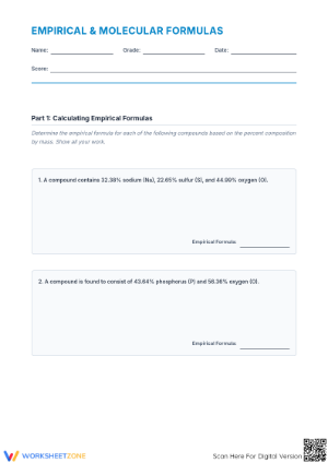 Essential Empirical & Molecular Formula Practice (9-12)