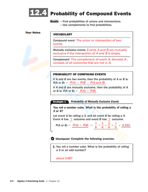 Updated Probability of Compound Events