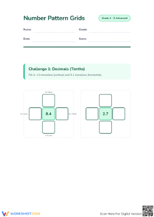 Learn 10 More and 10 Less with This Worksheet