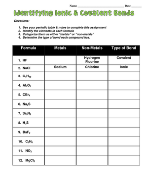 Explore Covalent Compounds with This Worksheet