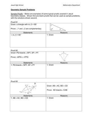 Geometric Proof Worksheet for Logical Thinking