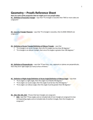 Worksheet of Geometric proof 4
