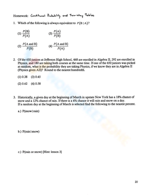 Conditional Probability Practice