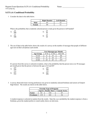 Conditional Probability Exercises