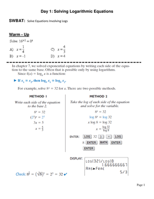 Advanced Logarithmic Equations Solving Practice