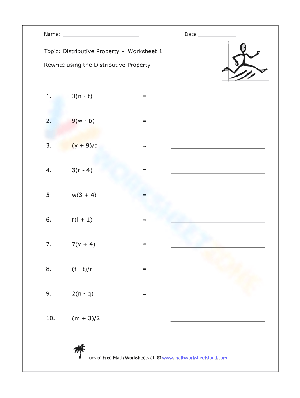 Practice Problems: Distributive Property Worksheet