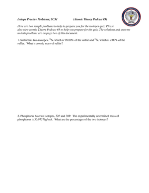 Isotope Practice Problems: Chemistry Essentials