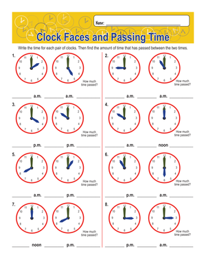 Clock Faces and Passing Time Activities