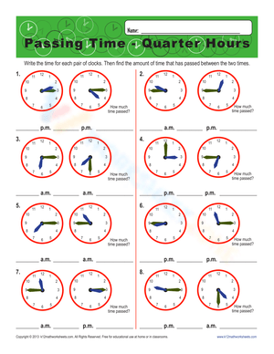 Master Telling Time with this Passing Time Worksheet