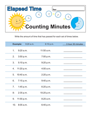 Practice Counting Minutes with this Engaging Worksheet